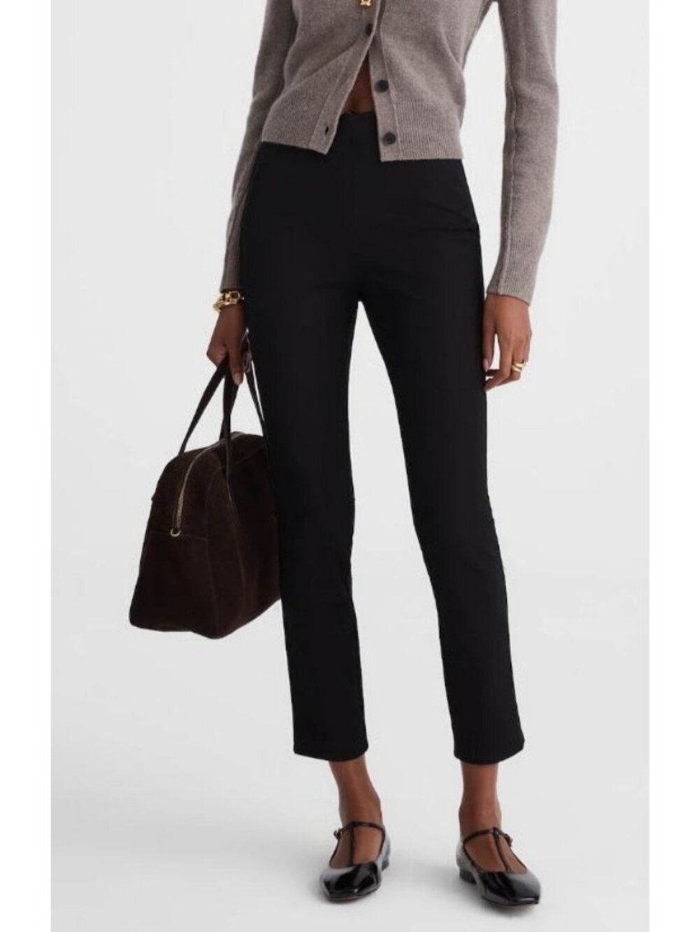 Madewell NY257 High-Rise Slim Crop Pants Jet Black Size 2 NWOT